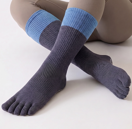 Chaussettes hautes à blocs de couleur (2 paires) - image 0