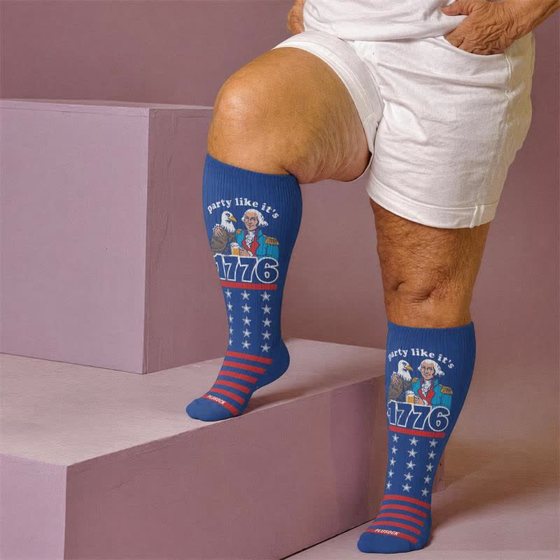 Chaussettes de compression patriotiques grandes tailles - image 2