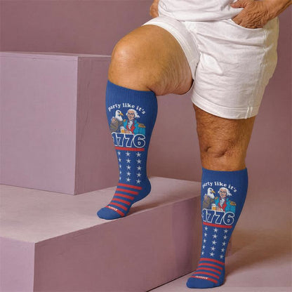 Chaussettes de compression patriotiques grandes tailles - image 2