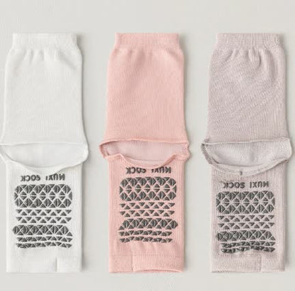 Chaussettes antidérapantes décontractées en maille respirante (3 paires) - Blanc + Rose + Violet - One Size - image 8