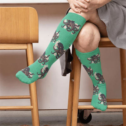 Chaussettes de compression tendance grande taille en forme de pieuvre - image 3