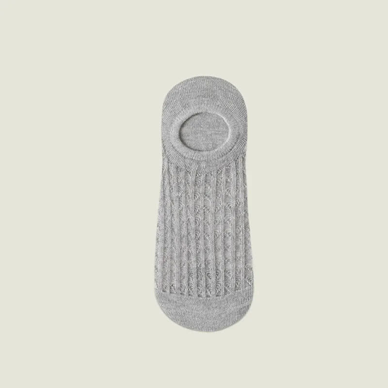 Chaussettes invisibles en maille respirante (7 paires) - Gris clair - EU36-43(US3-9) - image 5