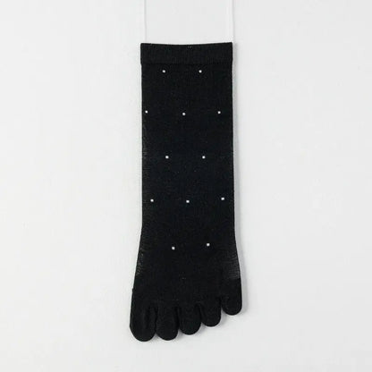 Chaussettes transparentes à pois avec alignement des orteils (3 paires) - Noir - UE35-39 (US2-6) - image 5