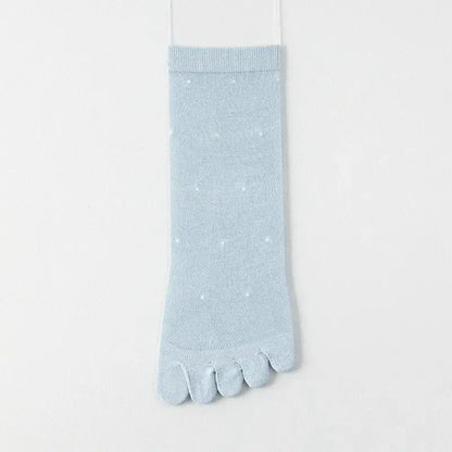 Chaussettes transparentes à pois avec alignement des orteils (3 paires) - Bleu - UE35-39 (US2-6) - image 7