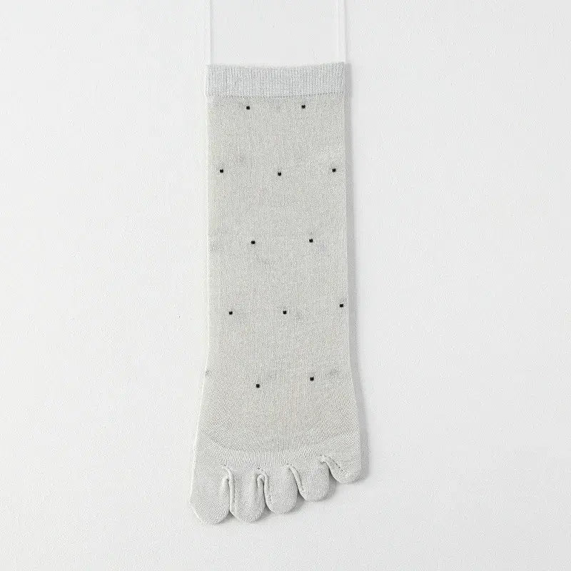 Chaussettes transparentes à pois avec alignement des orteils (3 paires) - Gris - UE35-39 (US2-6) - image 9