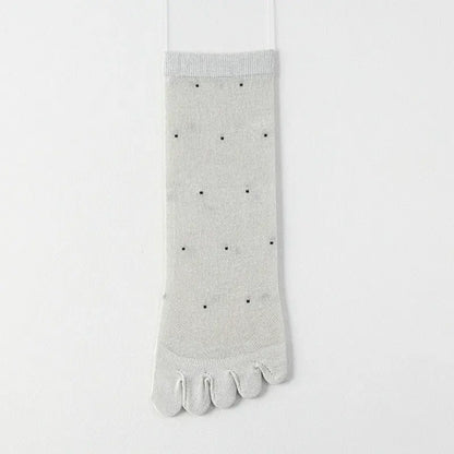 Chaussettes transparentes à pois avec alignement des orteils (3 paires) - Gris - UE35-39 (US2-6) - image 9