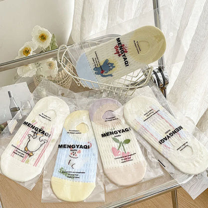 Chaussettes invisibles respirantes et mignonnes (5 paires) - Multicolore - UE36-39 (US3-6) - image 1