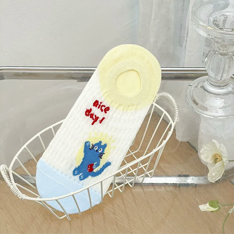 Chaussettes invisibles respirantes et mignonnes (5 paires) - D - UE36-39 (US3-6) - image 12