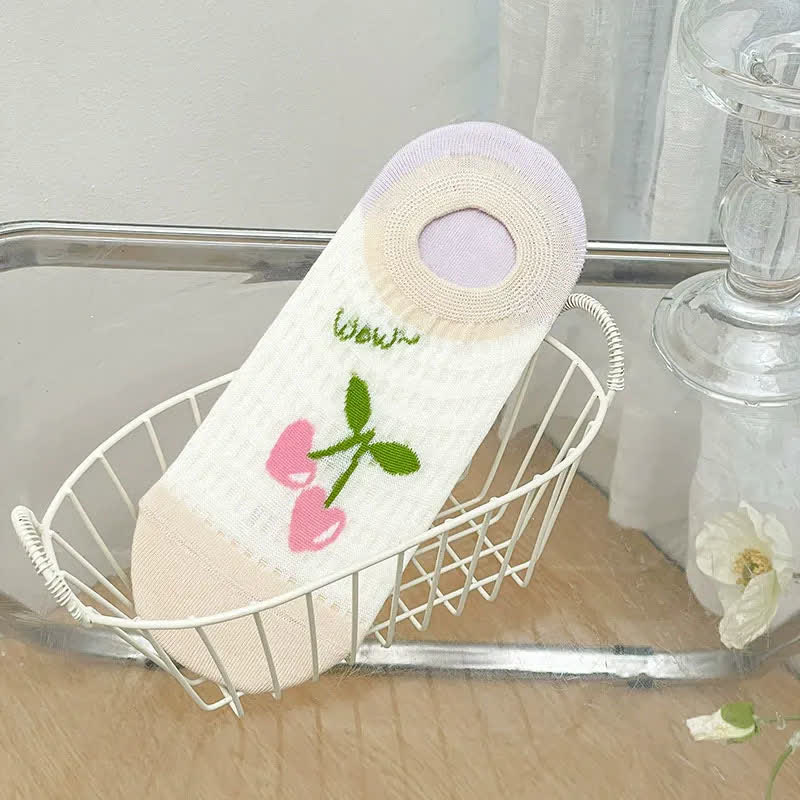 Chaussettes invisibles respirantes et mignonnes (5 paires) - C - UE36-39 (US3-6) - image 11
