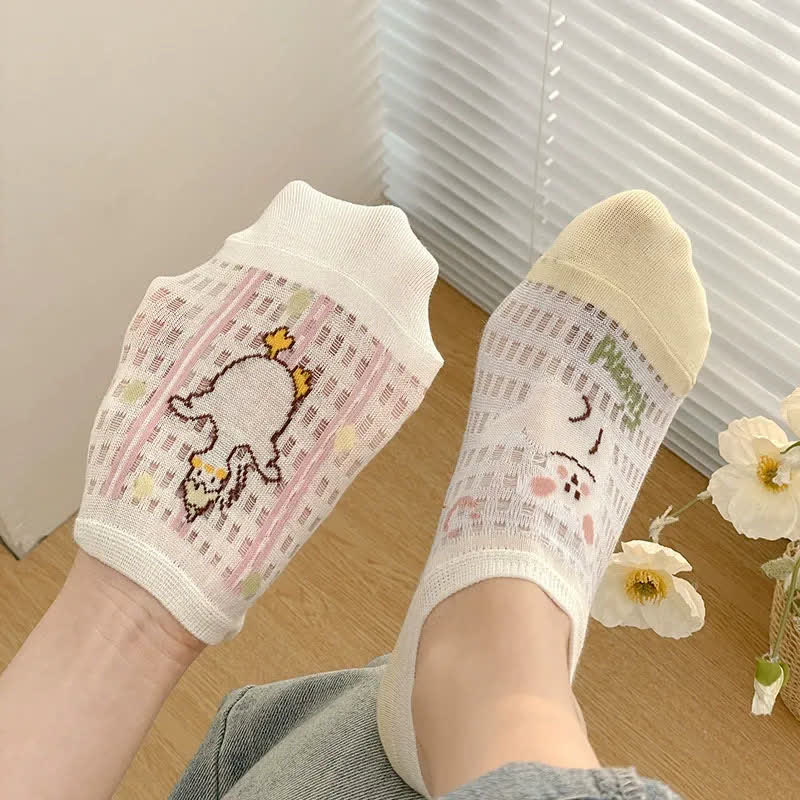 Chaussettes invisibles respirantes et mignonnes (5 paires) - image 7