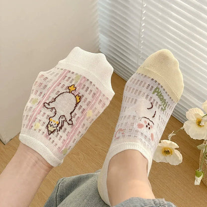 Chaussettes invisibles respirantes et mignonnes (5 paires) - image 7