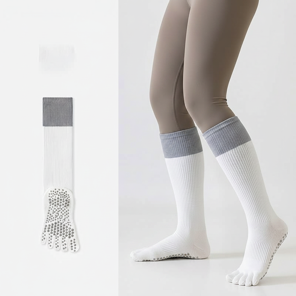 Chaussettes hautes à blocs de couleur (2 paires) - image 1