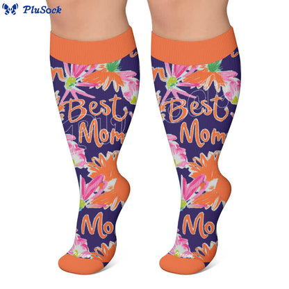 Chaussettes de compression grandes tailles à motifs floraux - image 6