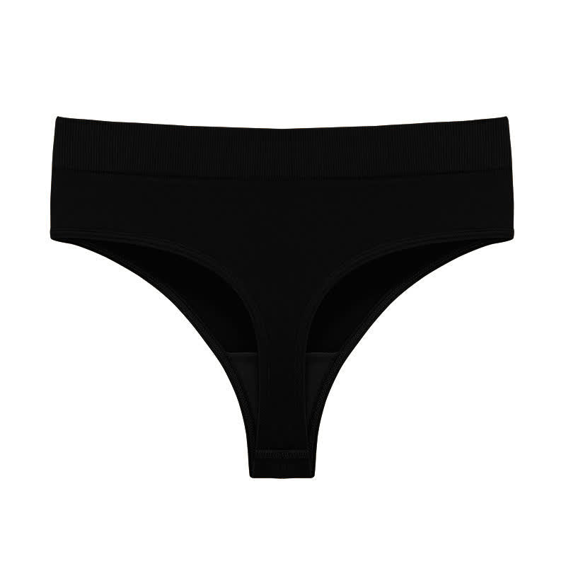 Culottes string extensibles et sans coutures (paquet de 5) - Noir - 3XL - image 11