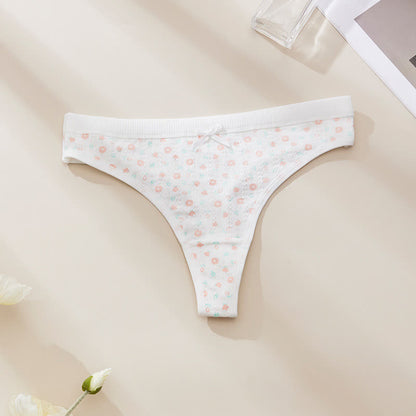 Culottes string taille basse à motif floral doux (paquet de 5) - Fleur - XL - image 5