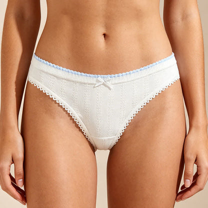 Culottes string taille basse avec bordure en dentelle (paquet de 5) - image 2