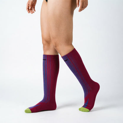 Chaussettes de compression à rayures colorées (2 paires) - image 5