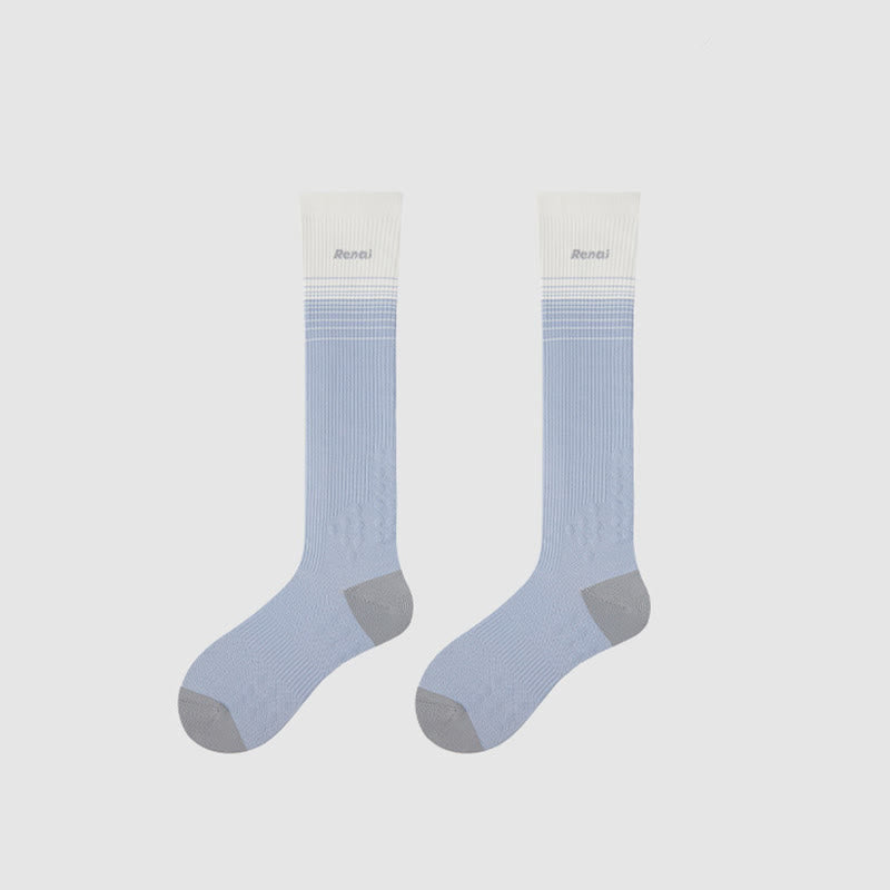 Chaussettes de compression à rayures colorées (2 paires) - B - UE35-39 (US2-6) - image 9