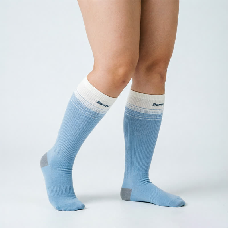 Chaussettes de compression à rayures colorées (2 paires) - image 4