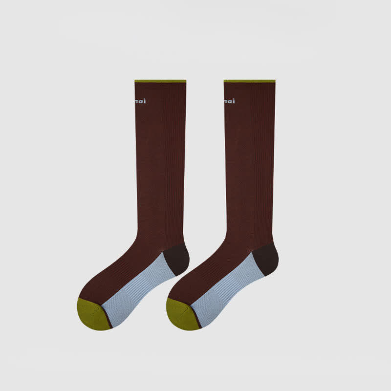 Chaussettes de compression côtelées bordeaux (2 paires) - image 6