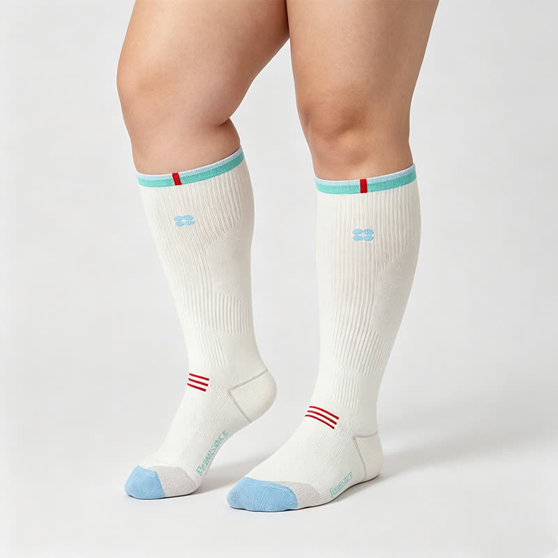 Chaussettes de compression à rayures universitaires (2 paires) - image 1