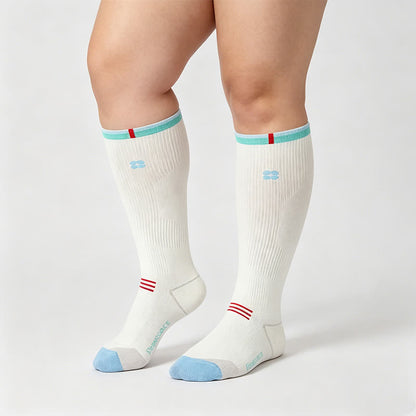 Chaussettes de compression à rayures universitaires (2 paires) - image 1