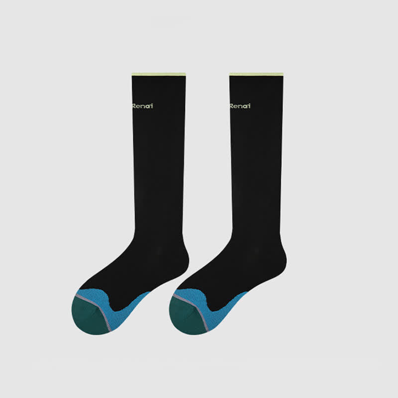 Chaussettes de compression à rayures universitaires (2 paires) - Noir - UE35-39 (US2-6) - image 10
