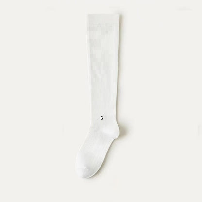 Chaussettes de compression blanches côtelées grandes tailles (4 paires) - Blanc - EU36-41(US3-7.5) - image 6