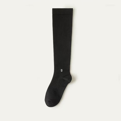 Chaussettes de compression blanches côtelées grandes tailles (4 paires) - Noir - EU36-41(US3-7.5) - image 10