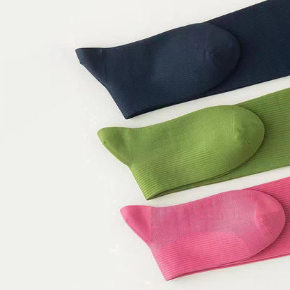 Chaussettes de compression blanches côtelées grandes tailles (4 paires) - image 5
