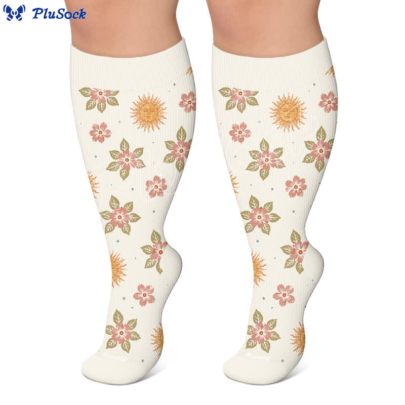 Chaussettes de compression en maille céleste grande taille - image 5