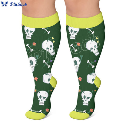 Chaussettes de compression punk crâne grande taille - image 5