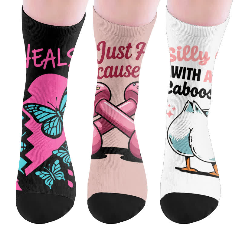 Chaussettes de fitness alphabet - Multicolore (3 paires) - EU37-44(US4-10) - image 10