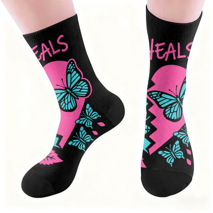 Chaussettes de fitness alphabet - Noir (1 paire) - EU37-44(US4-10) - image 4