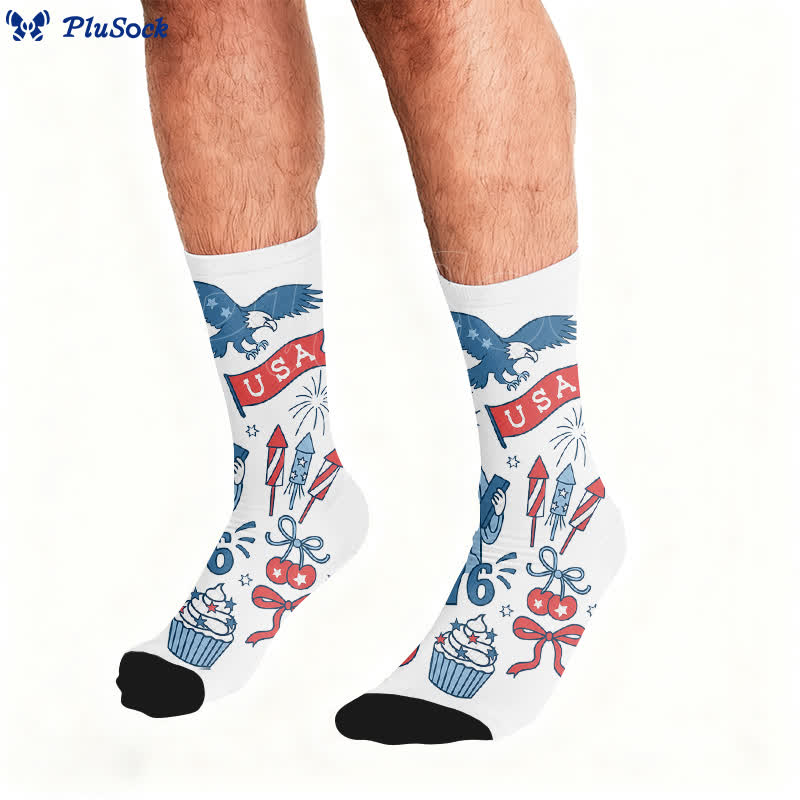 Chaussettes à lettres de drapeau - image 1