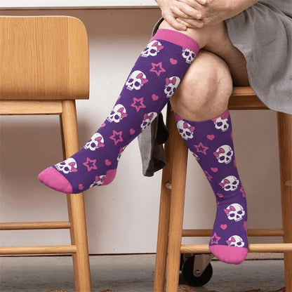 Chaussettes de compression punk crâne grande taille - image 2