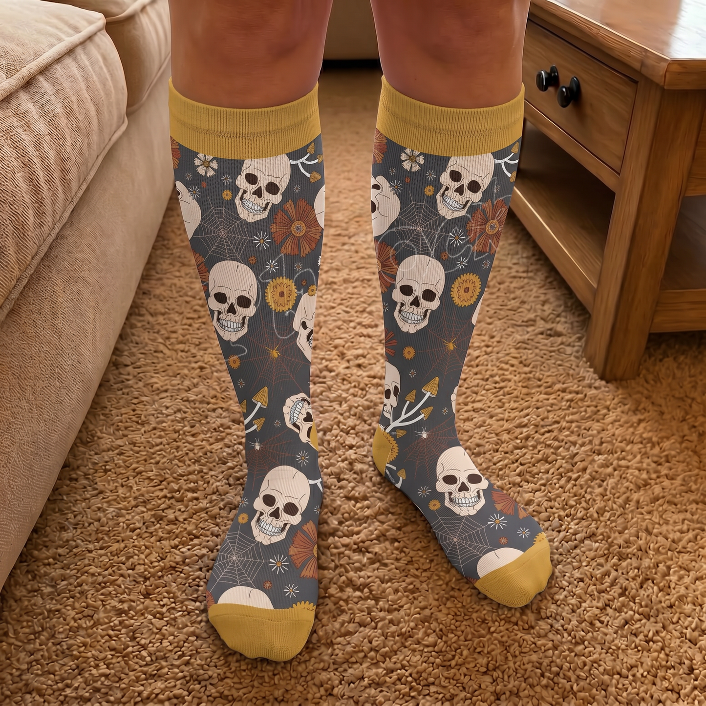 Chaussettes de compression Skull Series grandes tailles - image 1