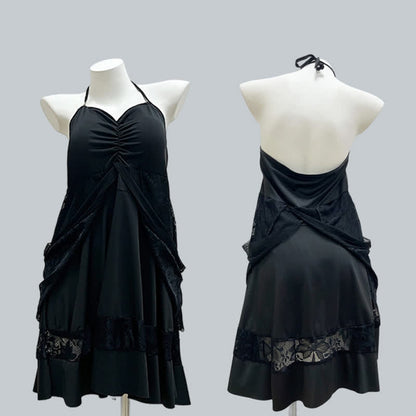 Robe de bain à manches en dentelle noire - image 6