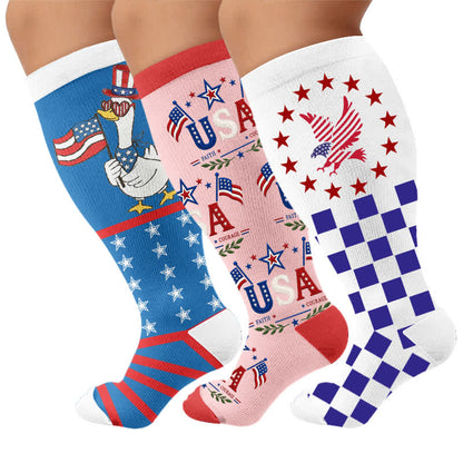Chaussettes de compression Eagle Standard grandes tailles - Multicolore (3 paires) - 4XL - image 4