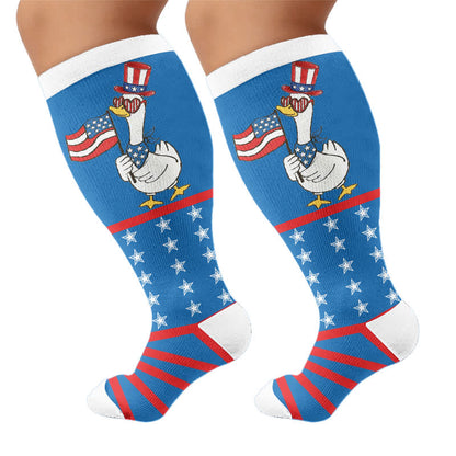 Chaussettes de compression Eagle Standard grandes tailles - Bleu (1 paire) - 4XL - image 8