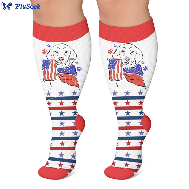 Chaussettes de compression patriotiques pour chiens grandes tailles - image 5