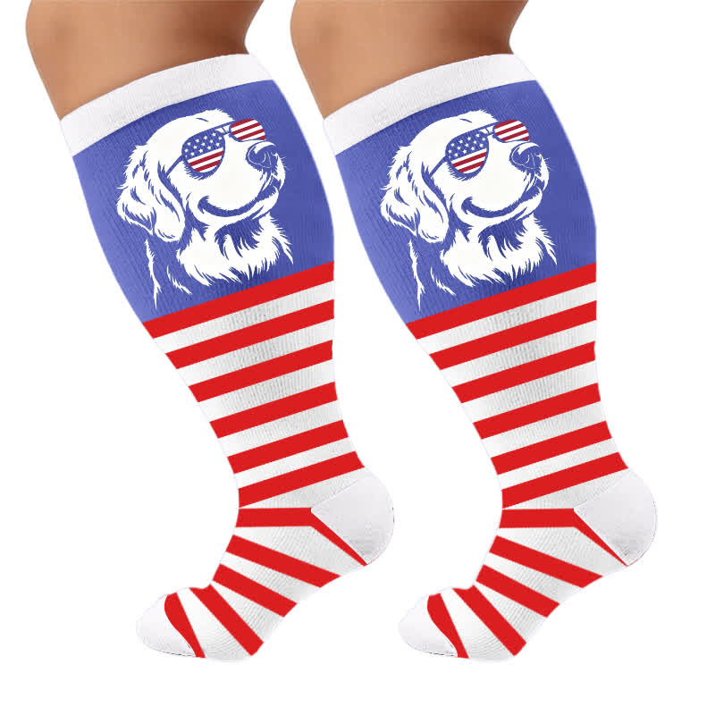 Chaussettes de compression patriotiques pour chiens grandes tailles - Rouge (1 paire) - 4XL - image 10
