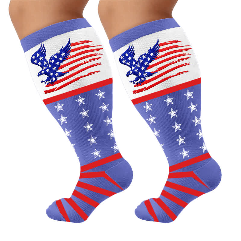 Chaussettes de compression patriotiques pour chiens grandes tailles - Bleu (1 paire) - 4XL - image 9