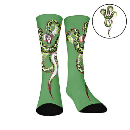 Chaussettes à motifs d'animaux - Vert (1 paire) - EU37-44(US4-10) - image 7