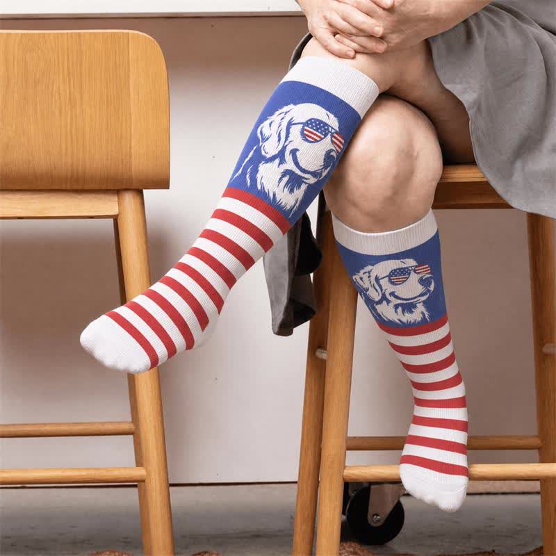 Chaussettes de compression patriotiques pour chiens grandes tailles - image 3