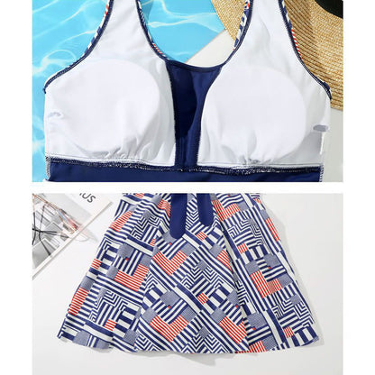 Maillot de bain imprimé feuilles marine - image 12