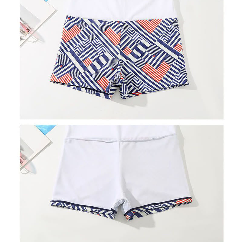 Maillot de bain imprimé feuilles marine - image 10