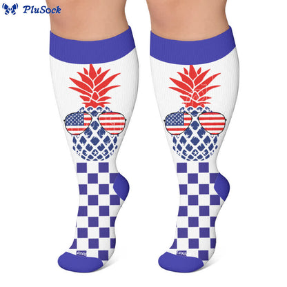 Chaussettes de compression grandes tailles à étoiles - image 6
