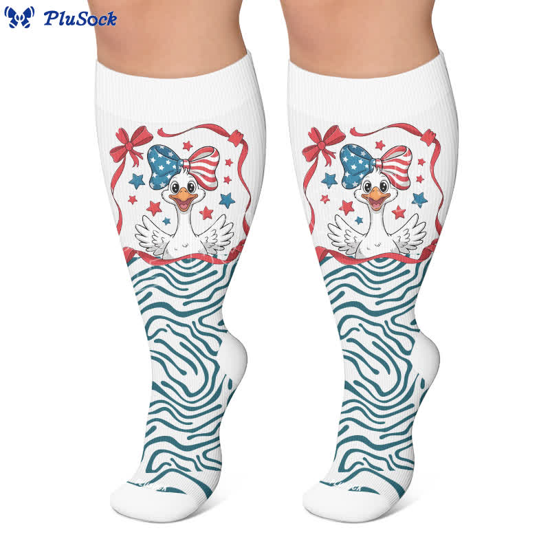 Chaussettes de compression grandes tailles à étoiles - image 7