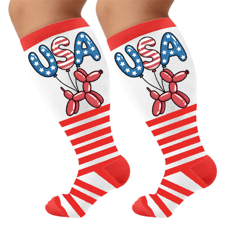 Chaussettes de compression grandes tailles à étoiles - image 8